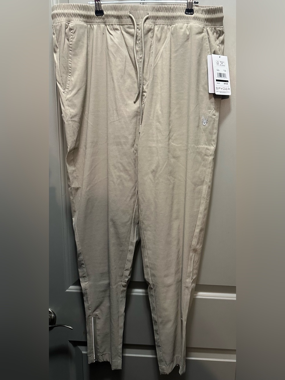 Spyder Size L Beige Elastic Waist Active Pants NWT